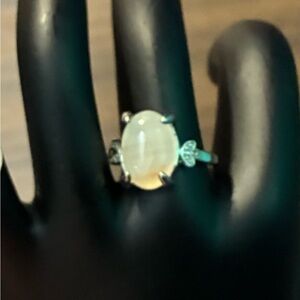 New with Tags Elegant Silver Agate Ring